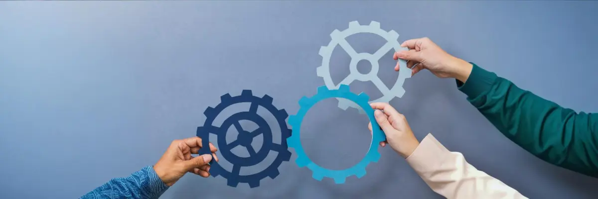 Zahnräder, die ineinander greifen